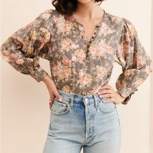 Anthropologie Michaela Peasant Cottagecore Whimsy Boho Blouse